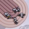 Animal Bone Enamel Pins Custom Dino Dog Owl Cat Brooches Lapel Badges Blck Kitten with Blood Knife Jewelry Gift for Friends