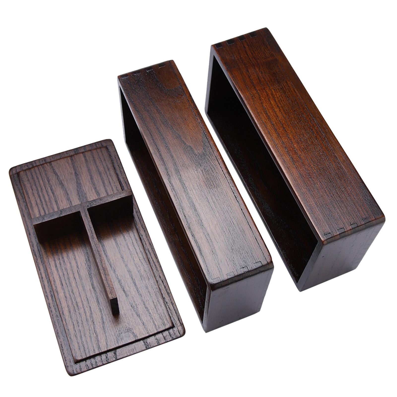 

Natural Wooden Lunch Box Double Layer Rectangle Food Container for Picnic Sushi Bento