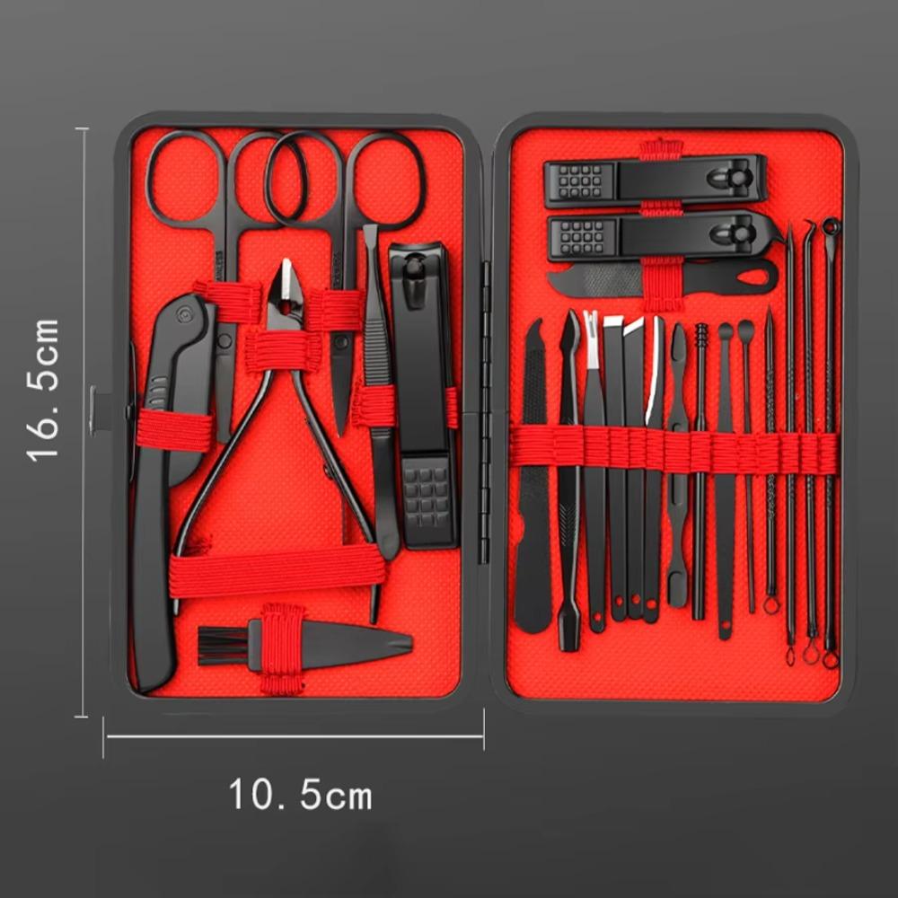 7/10/12/18/20/24PCS Set Stainless Steel Nail Scissors Nail Shaper Manicure Set  Foot Hand Care