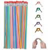 50PCS Soft Twistable Pencils Safe PVC Materials Great For Students Artists Classroom Supplies Colorful Striped Pattern