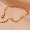 Neu im Sortiment Minimalistisches verschlüsseltes NK-Kettenarmband 18 Karat vergoldet Hochwertiger Edelstahl Wasserdicht Täglicher Schmuck für Damen