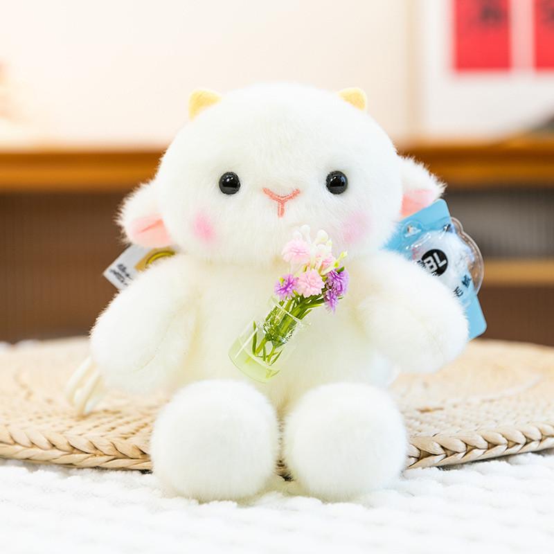 Plush Sheep Desk Companion Toy With Pp Cotton Fill For Office Stress Relief And Decor