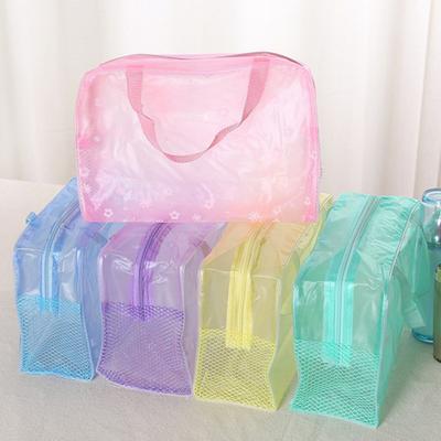 Make-up-Tasche, transparenter PVC-Reißverschluss, tragbare Aufbewahrungstasche, Kosmetik-Organizer mit großer Kapazität, durchsichtiger Kulturbeutel