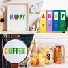 9 Sheet Colorful Large Letter Stickers, 4 Inch Stick on Letters Waterproof Self Adhesive Vinyl Letters Alphabet Stickers for Poster Bulletin Board