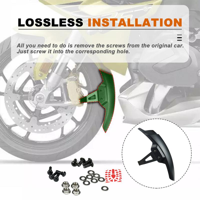 Motorcycle Accessories For BMW R1200RS 2015-2018 R 1200 1250 RS R1250RS 2019- Front Fender Mudguard Extension Splash Extender