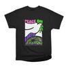 Men Casual Shirts Short Sleeves PEACE ON EARTH Black Tees Oversized T-shirts