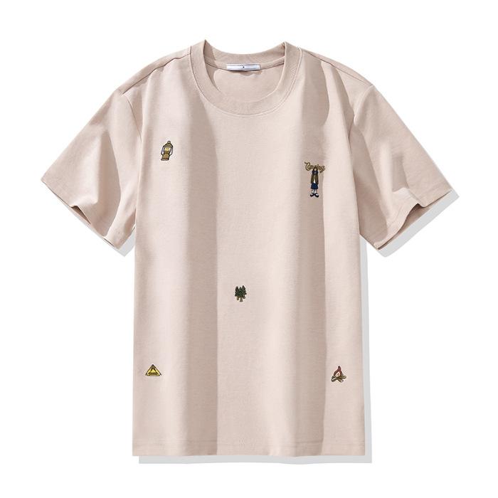 New Summer Embroidered Short-sleeved T-shirt Men's Summer Men's T-shirt