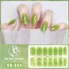 Nail Sticker Waterproof No-bake Gel Nail Polish Film Full Sticker Korean Multi-color Scallion Powder Nail Sticker Nail Sticker