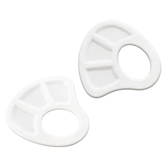 Akrilik Boya Paleti El Tipi Renk Karıştırma Tepsisi Taşınabilir Yelpaze Şeklinde Oluklu Tasarım Sanatçılar Öğrenciler İçin Mini Renk Paleti