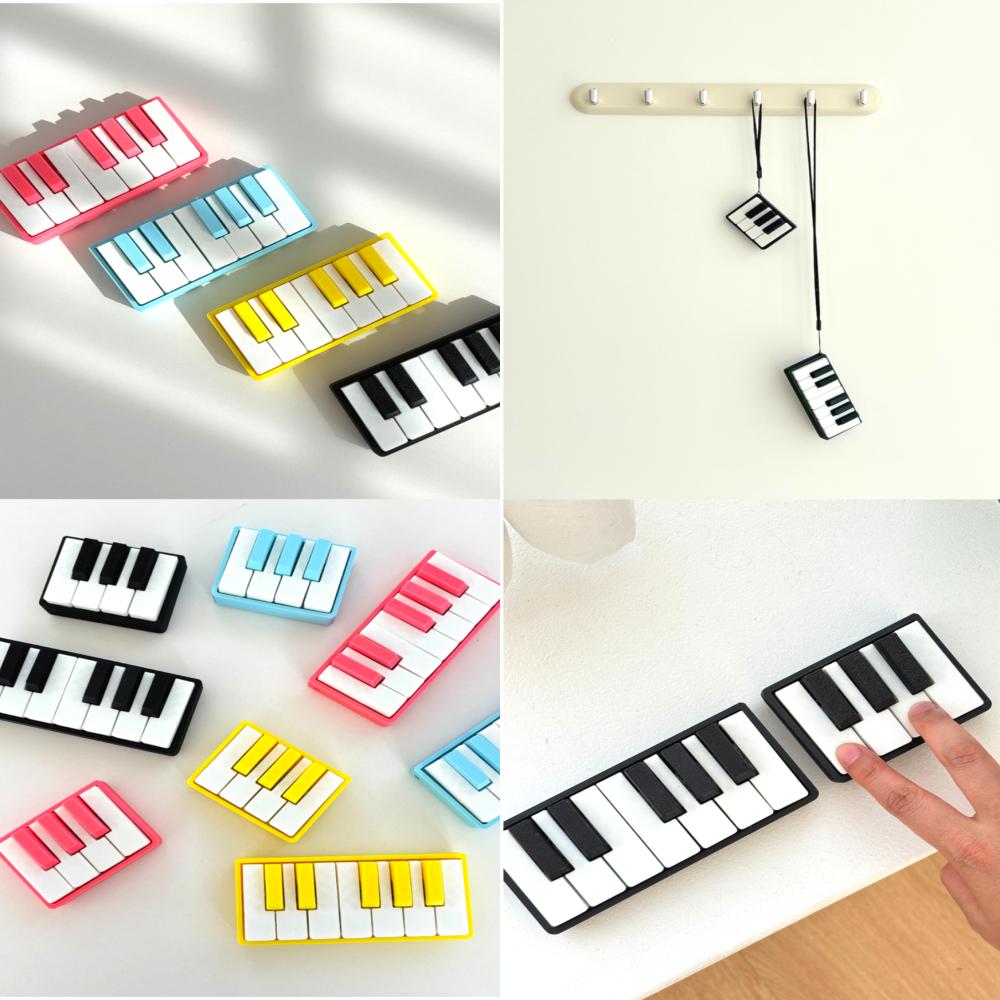 Kickkick Factory 5-Pocket Piano Clicker Keyring