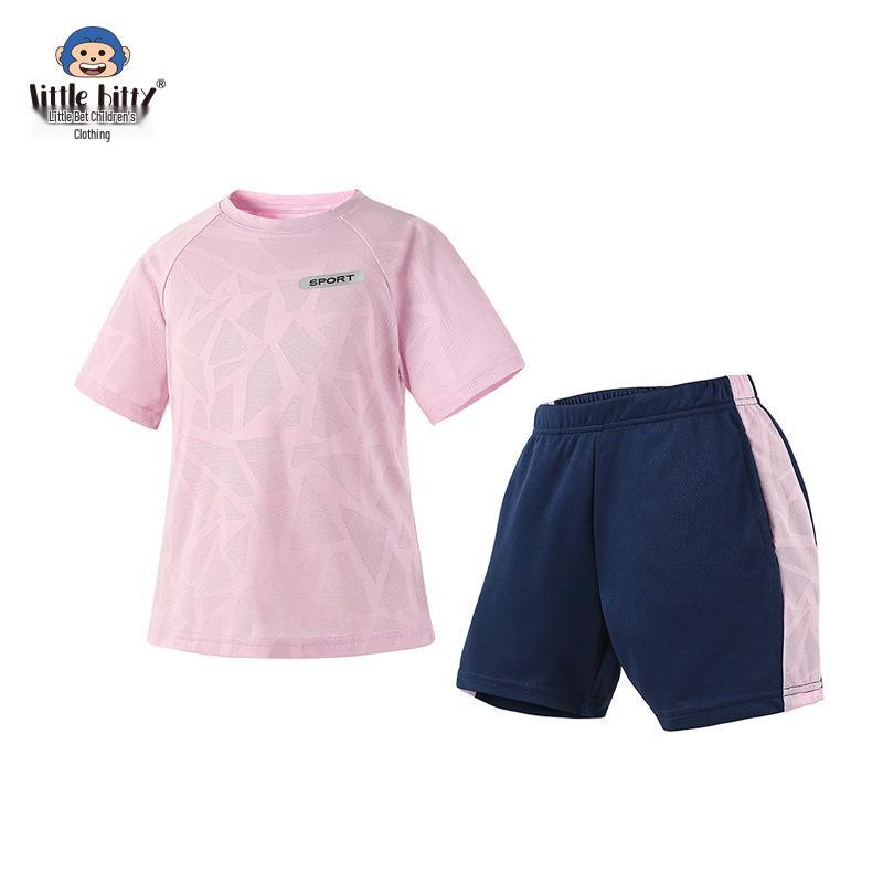 Girls' Quick-Dry Summer Sports Set - Ice-Feel Fabric, Ages 2-5