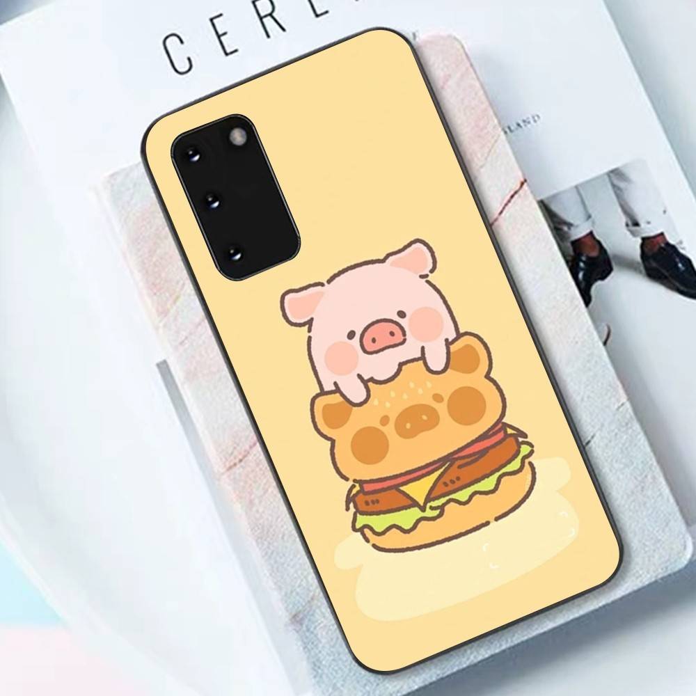 Cute Pig Cartoon L-lulu Phone Case For Samsung S 9 10 20 21 22 23 30 23 24 Plus Lite Ultra FE S10lite Funda