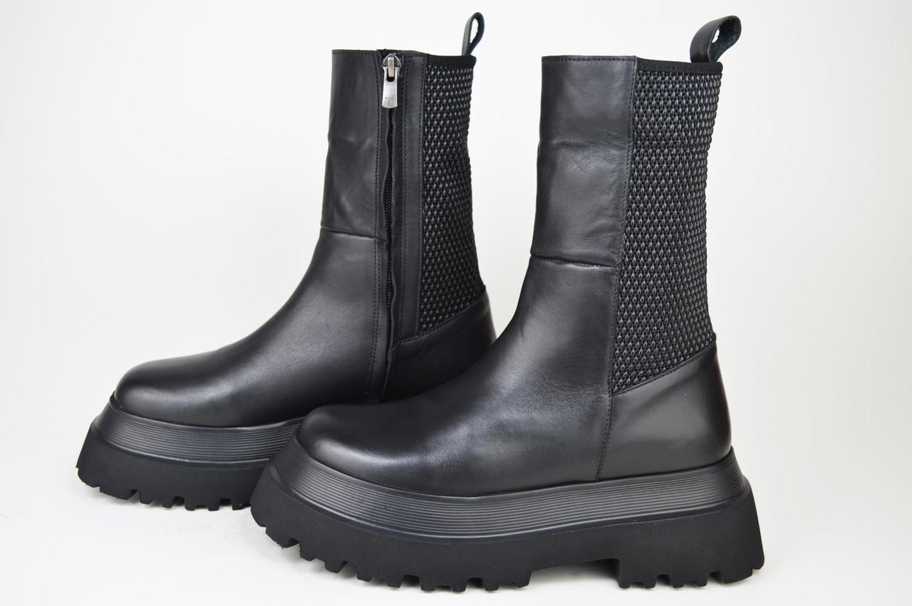 

Черевики без шнурків Estomod 1030614 36 Чорні шкіра 36 чорний