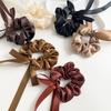 Korea Style Scrunchie High Sense Hair Bows Ribbon Girls Ponytail Hair Ropes Silk Elastic Hair Scrunchies Bows Hair Accessories