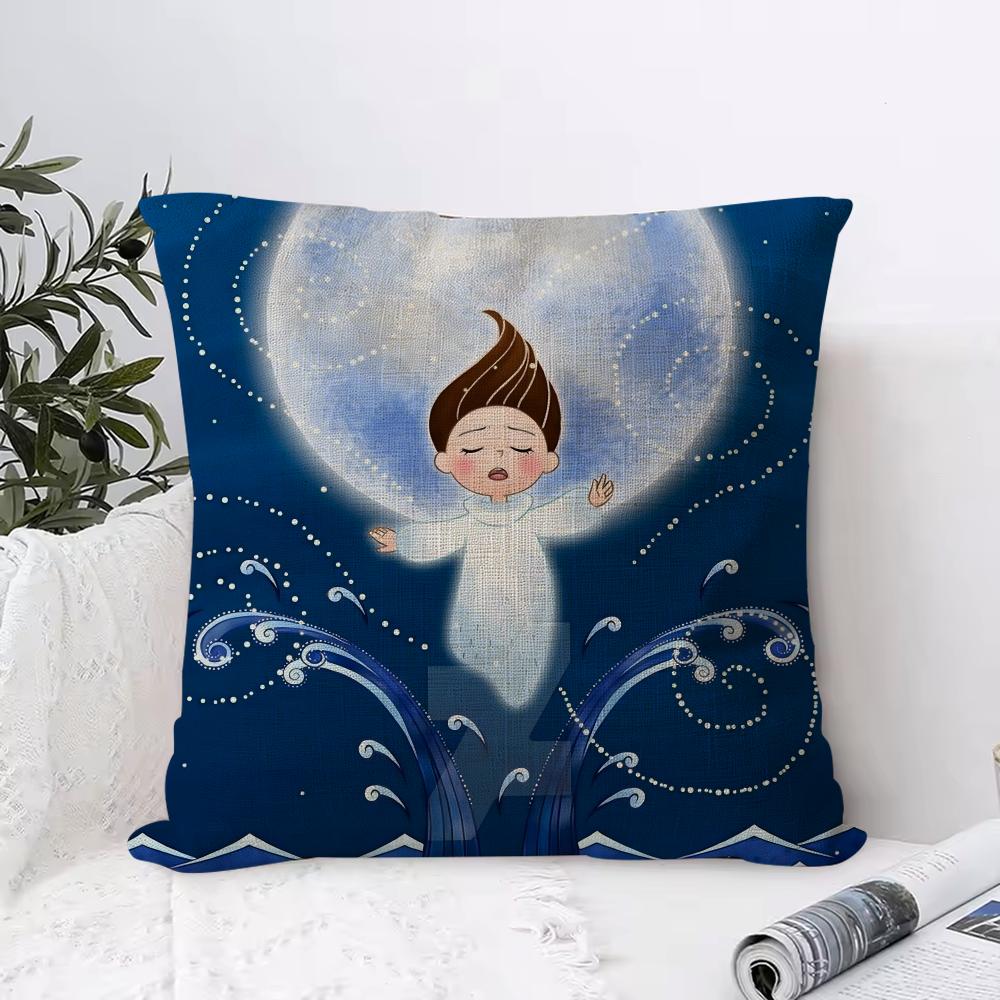 Ireland S-Song Of The Sea Cushion Cover Breathable Linen Pillow Cover Skin-Friendly Home Decor Pillowcase With Hidden Zipper