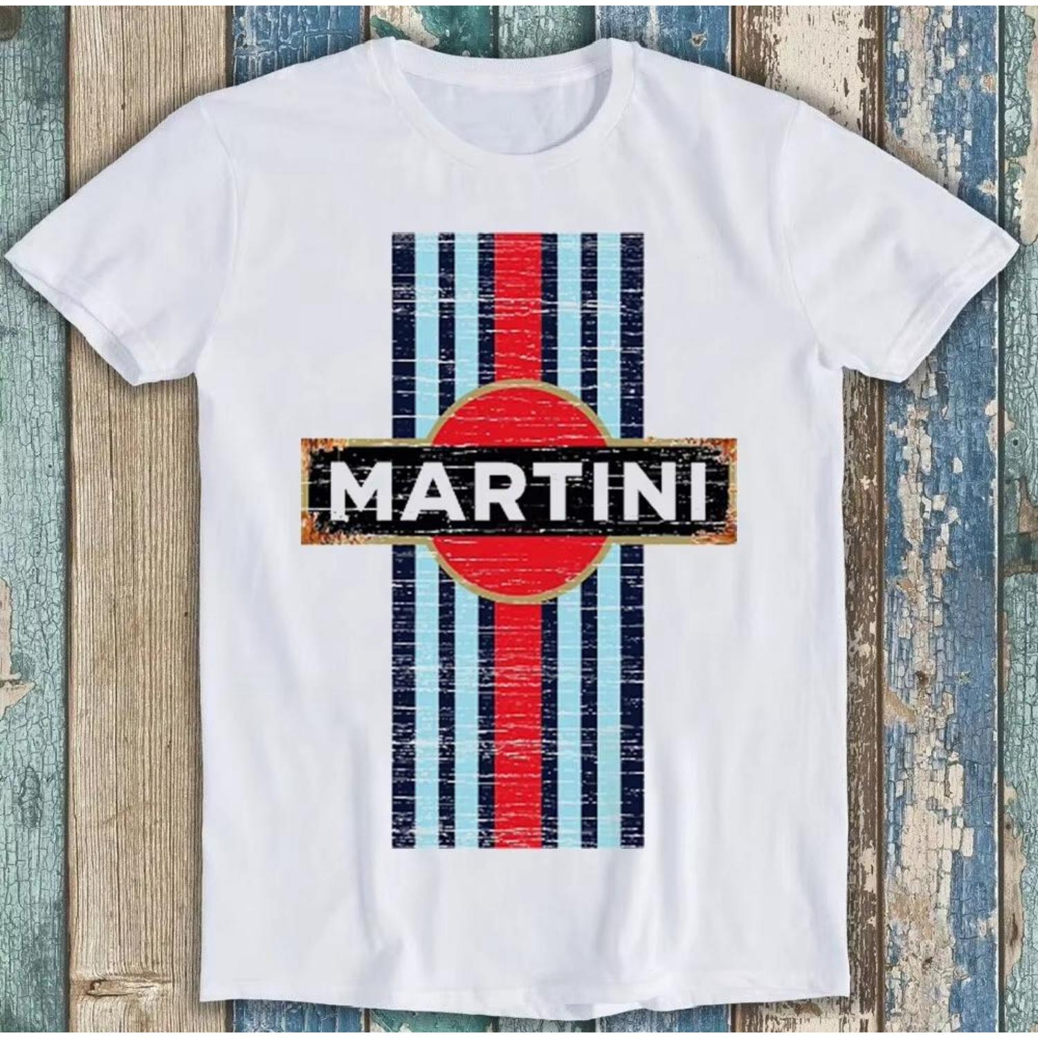 

2025 Ретро Футболка Martini Racing Винтажный Автомобиль Хипстер Унисекс Крутой Подарок Футболка Мужская и Женская Одинаковая Круглый Вырез Футболка S