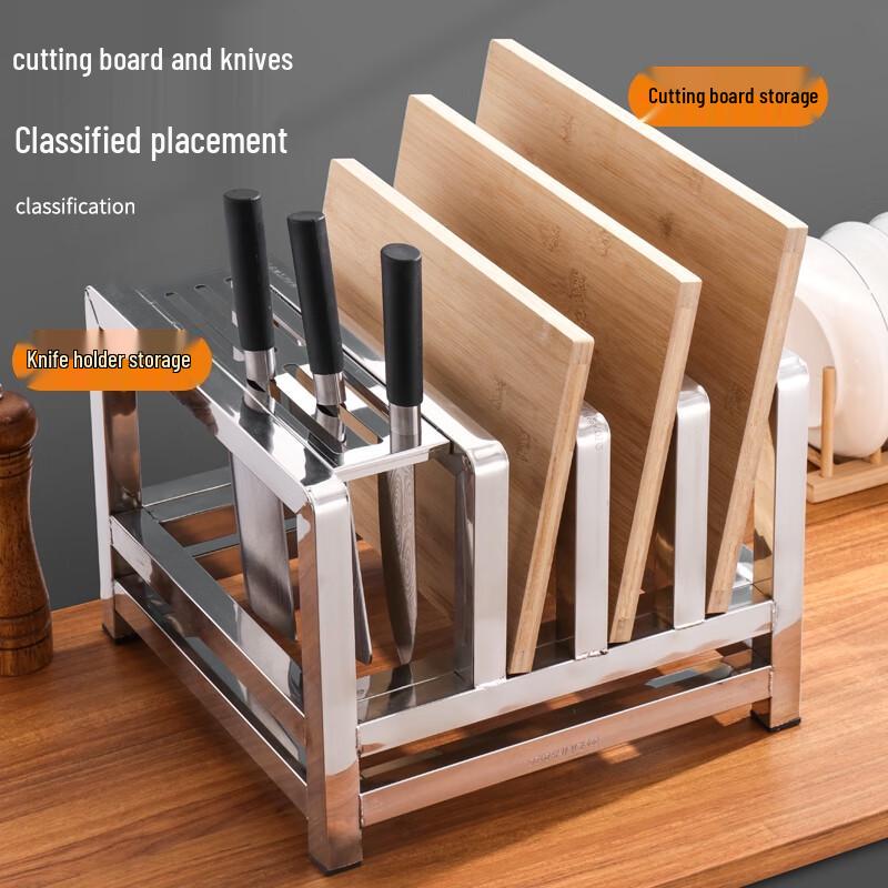 Countertop 3-Slot Thickened Plastic Cutting Board Rack