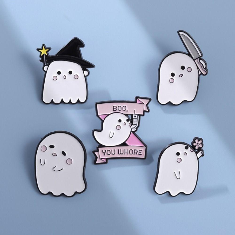 Zinc Zinc Alloy Little Ghost Brooch Enamel  Clothing Accessories   Teenage