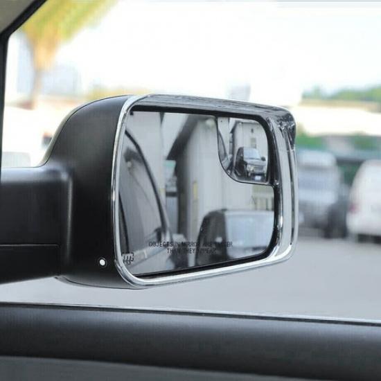 For -2024 Dodge RAM 1500 ABS Chrome Side Mirror Rain Eyebrow Cover Trim 2PCS