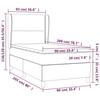 3129134 vidaXL Lit à sommier tapissier avec matelas Rose 90x200 cm Velours