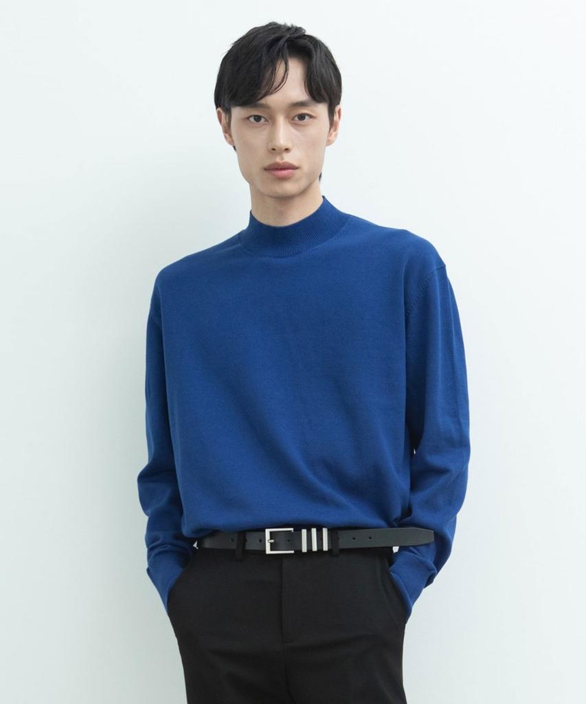 LOHNT 926 Blue Knit Mock Neck