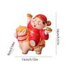 Resin Crafts God of Fortune Statue Rocking Horse Cute Design Horse Year Mascot Ornament Chinese Tradition Cartoon Style