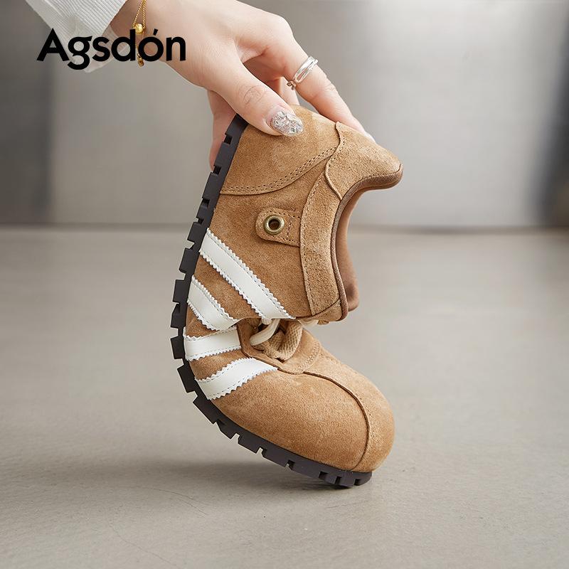 Augustine red German training shoes for women's 2025 autumn new soft-soled comfortable sports and leisure shoes flat-soled with skirts
