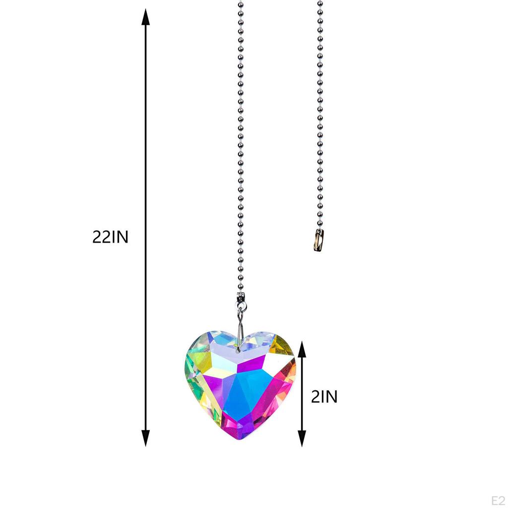Heart Rainbow Pendants Window Hanging Chandelier Crystals Prisms for Decor