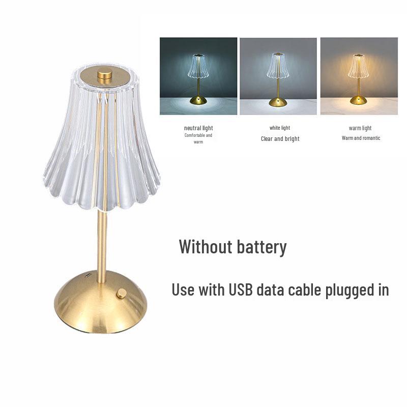 

Rechargeable Wrought Iron Night Light: Eye-Protecting Bedside Mood Sensor Lamp