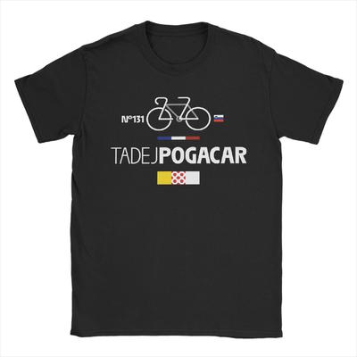 Sommer TADEJ POGACAR Radsport Angriff Beliebte T-Shirts Reines Baumwoll-T-Shirt für Unisex YK Retro-Muster Kurzarm-Oberteile