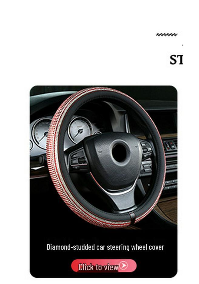 Hand-Sewn Leather Steering Wheel Cover - Universal, Stylish, Non-Slip Design