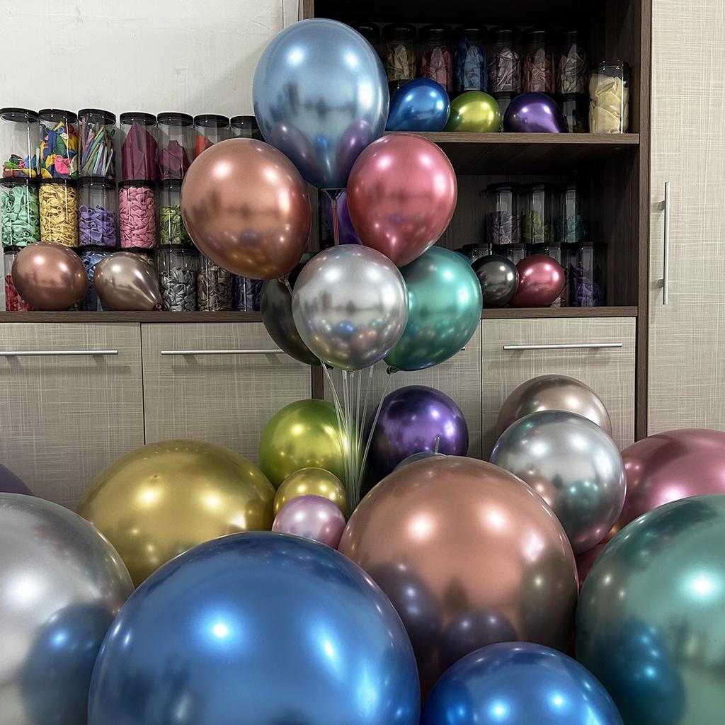 18 Inch Large Size Chrome Latex Metallic Balloons Globos for Wedding Birthday Decor
