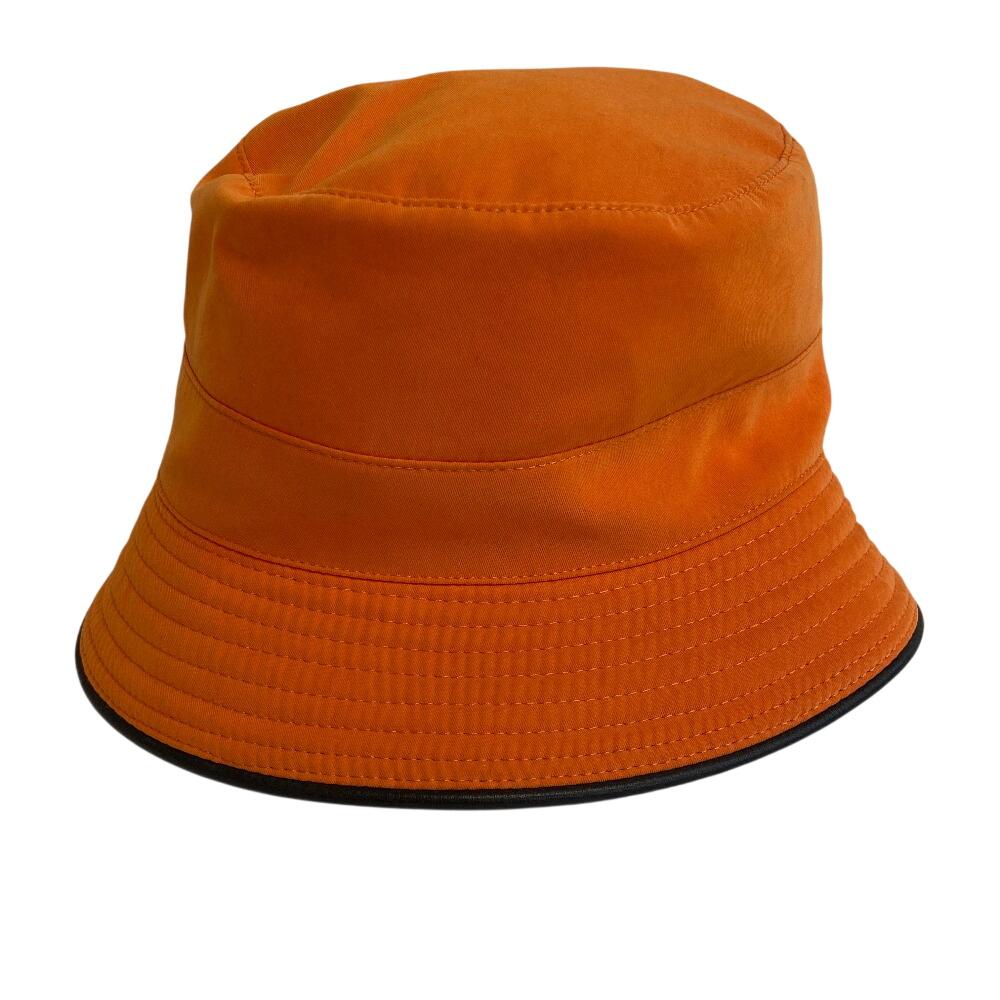 HERMES Bucket hat acetate hat Orange acetate Women Used
