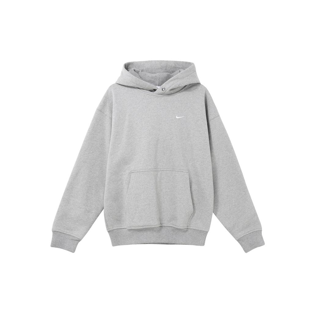 Nike Jednobarevná mikina s kapucí přes hlavu s dlouhým rukávem Pánské topy Šedá FN3348-063