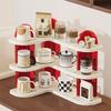 Modern Minimalist ABS Cup Organizer Rack Kitchen Desk Corner Storage 3-Tier Multi-Use Drinkware Holder
