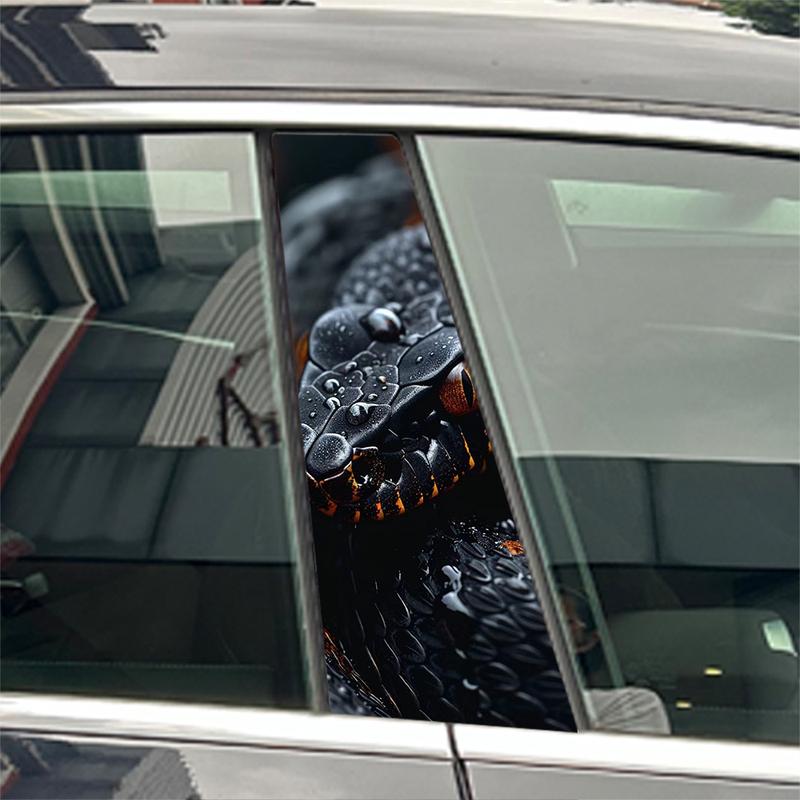 Black Mamba Snake Car Stickers Waterproof Auto B-Pillar Decor Cover Scratches Sunscreen Doors Pillar Trim Auto Accessories