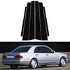 Autocolante PC Negru Lucios Acoperire Ornament Stâlp B C pentru Geamul Ușii Mașinii Accesorii Potrivite pentru Mercedes Benz E-Class W210 1996-2002 6 buc
