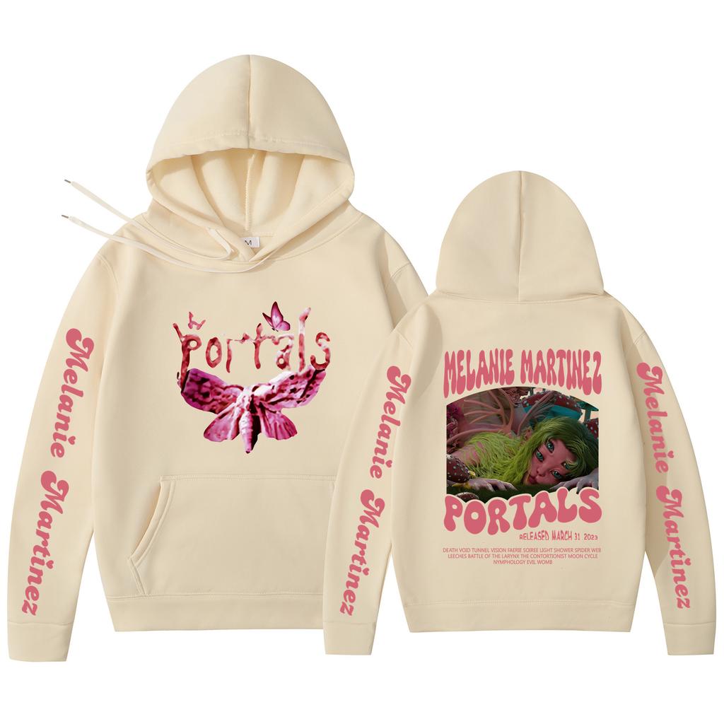 SCIONE New European and American Style Loose Hip-hop Plus Velvet Hoodie Fashion Beautiful Butterfly Print Coat Comfortable and Casual Joker Tops Coat