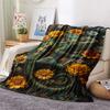 1PC Chameleons and Plants  Print FlAannel Blanket, High quality Comfortable for All Seasons, Home Decor, Warmth and Comfort