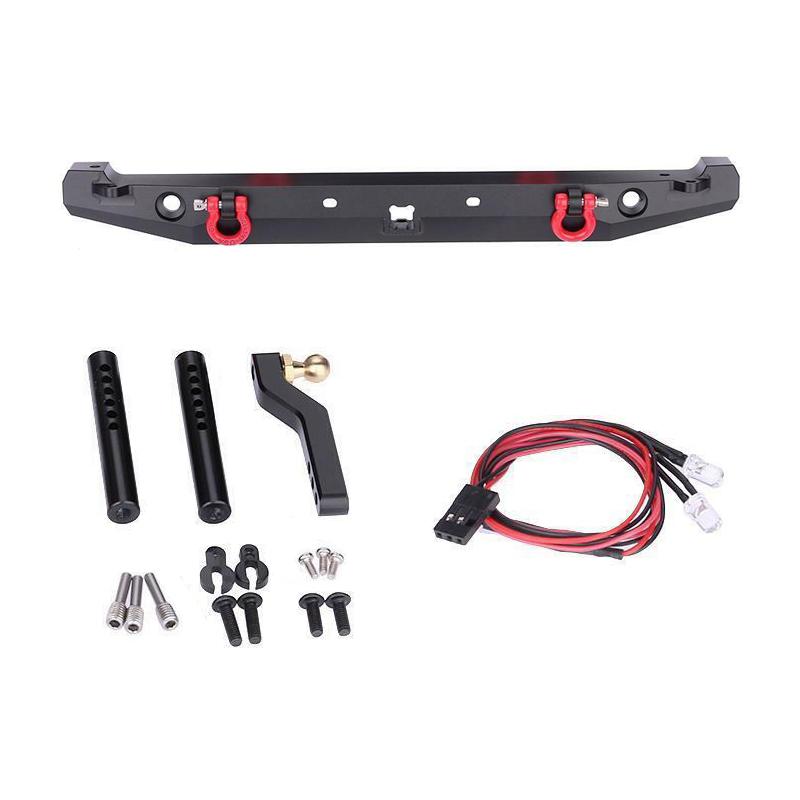 

Rock 110 Rc Crawler Металевий Передній Бампер зі Світлодіодним Світлом для Axial Scx10 9004 Rear Bumper