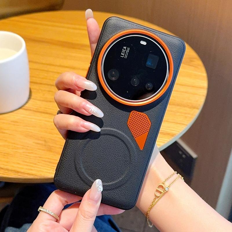 

Orange Vent Magnetic Suction Ring Lens Heightening Protective Case For Xiaomi 15 Ultra Mi 15s Pro 14 ultra 14 pro Protect Cover Xiaomi 14