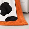Flannel Cow Print Blanket, Soft Warm Fuzzy Fleece Throw Blanket, Cozy Plush Blanket for Couch Bed Travel