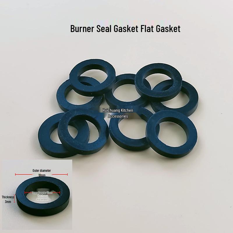 Gas Safety Kit: Rubber Gasket, Noodle Cooker, Steamer, Burner, Solenoid Valve, Leak Prevention, Sealing & Flat/Raised Gaskets.