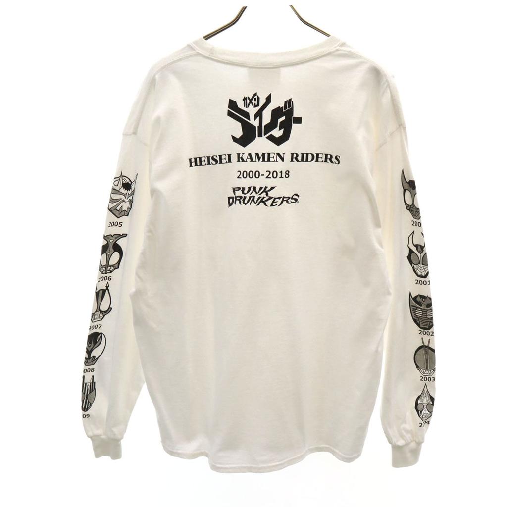 PUNK DRUNKERS Commemorating the 20th anniversary of the Heisei Kamen Rider series Long sleeve T-shirt Men's Used