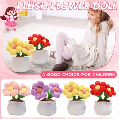 Plush Basin Flower Planting Doll, A Cute And Perfect Birthday Gift For Friends And Classmates, Graduation Gift