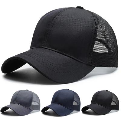 Sommer Unifarbene Netz-Leichtplatte Baseballkappe für Herren und Damen Lässige Sonnenhüte Hip Hop Hut Golfkappen