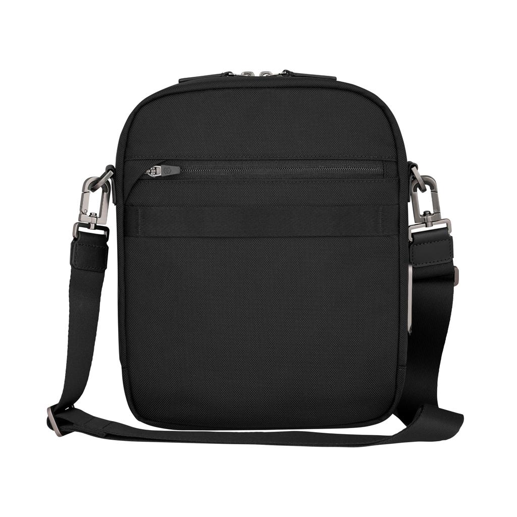 Victorinox Mythic Umhängetasche mit Tablet-Schultertasche mit Premium 5L Schwarzer 11-Zoll-Tasche, Kratzfester Tasche, Multi-Tool-Griff, Eigenschaften,