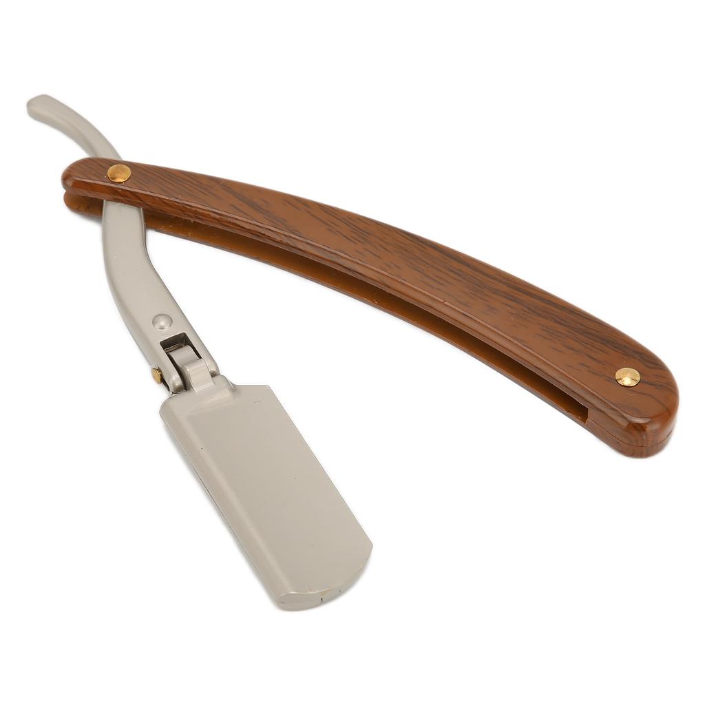 Straight Razor Plastic Zinc Alloy Sturdy Durable Safe Nonslip Streamline Lightweight Barber Razor for Home Barber Shop