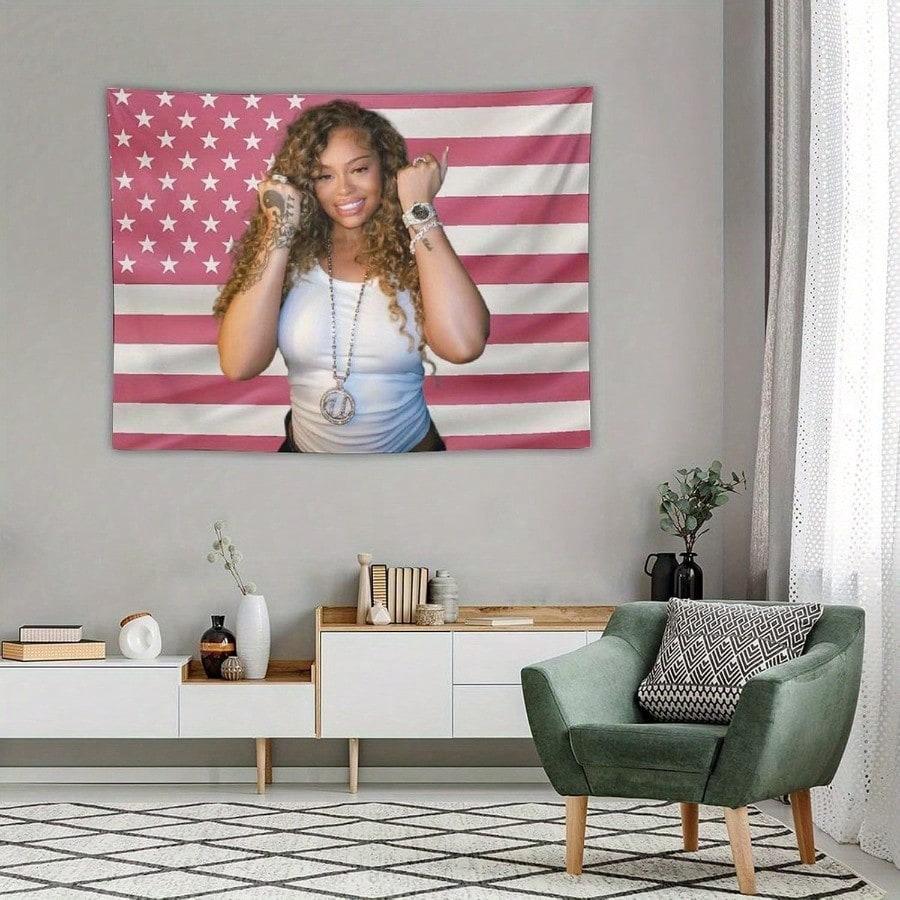 1pc SLKIRGHX Tapestry Latto Flag Wall Hanging Art Home Decorations Durable Lightweight Washable For Living Room Bedroom Fest