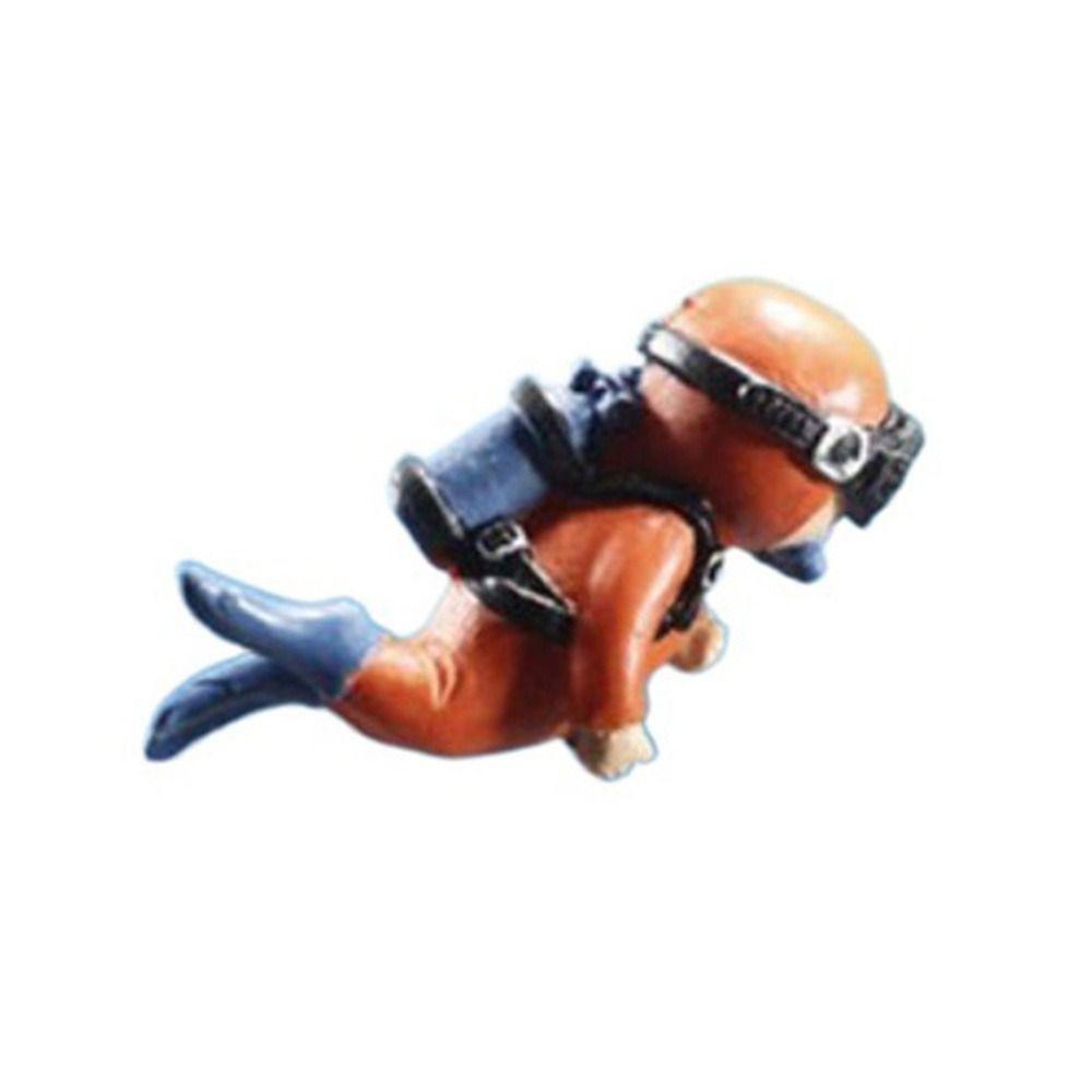 

Decoration Ornament Fish Tank Decoration Aquarium Ornaments Floating Frogman Diver Ornaments Orange-Diving